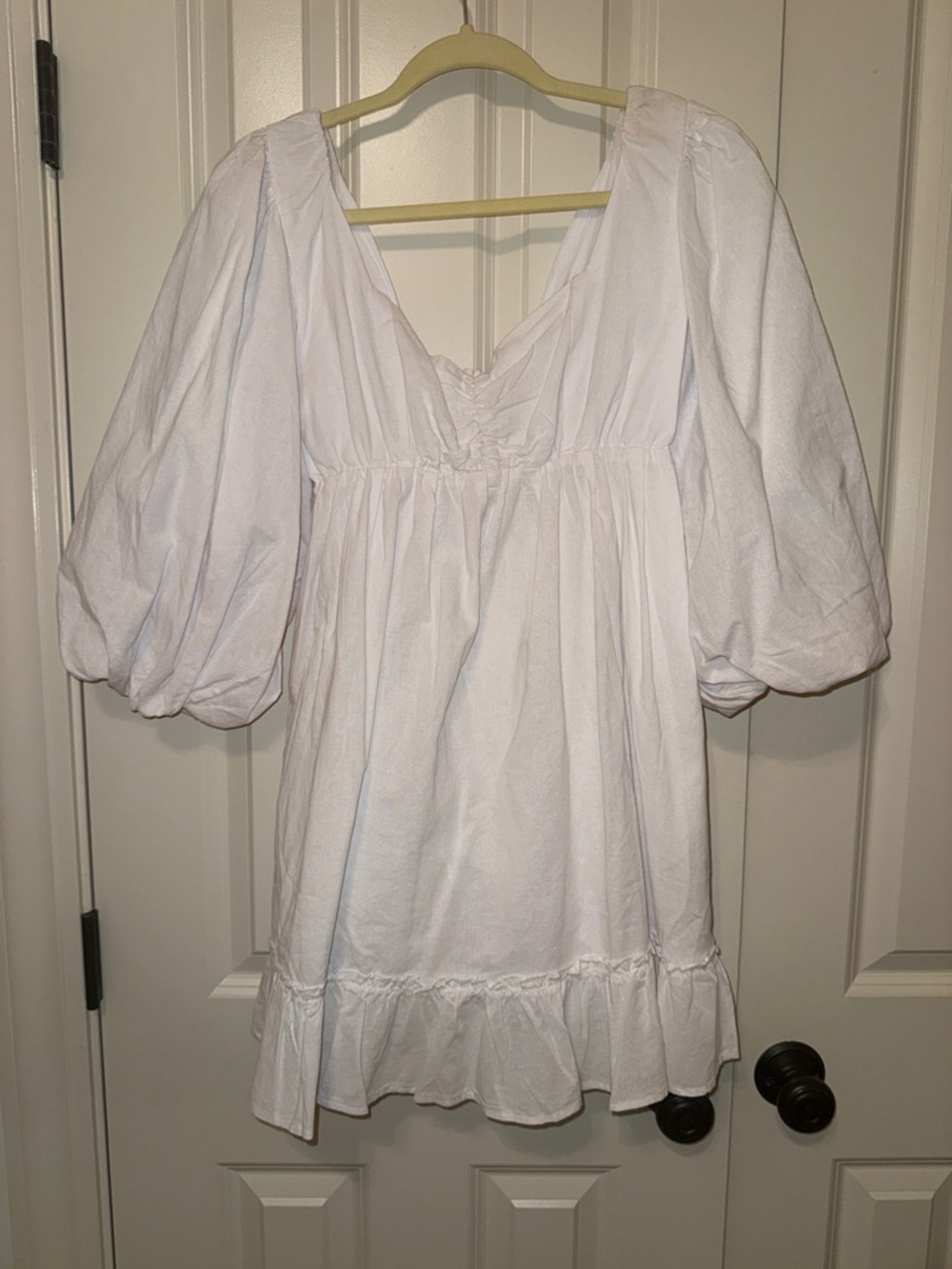 Show Me Your Mumu Puff Sleeve Ruffled Mini Dress